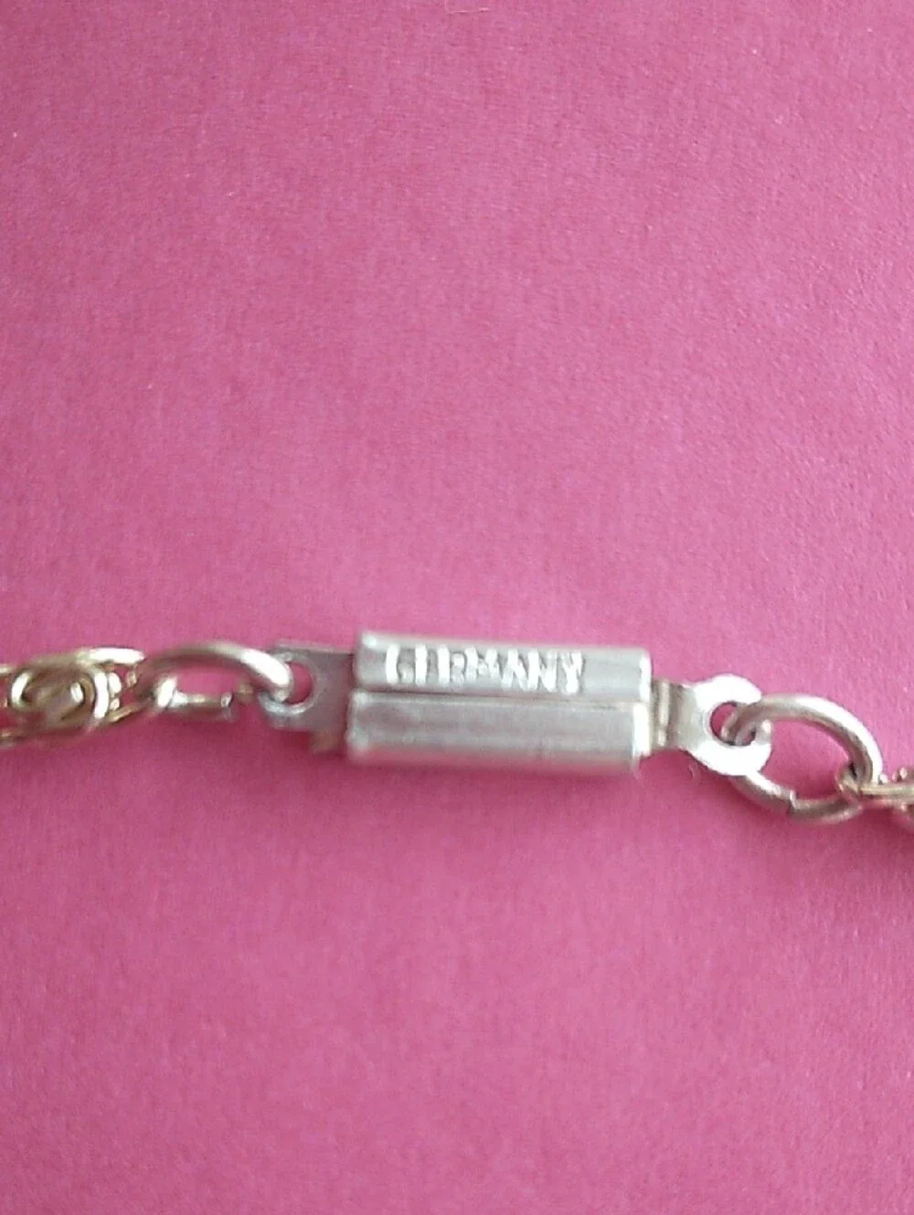Vintage Germany Snail Link Chain Necklace 16